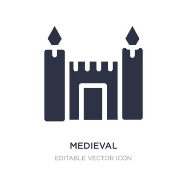 Ortaçağ simgesi beyaz arka plan üzerinde. Basit öğe illüstrasyon f