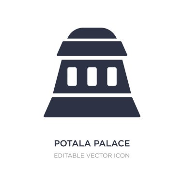 Potala Sarayı simgesi beyaz arka plan üzerinde. Basit öğe illustrat