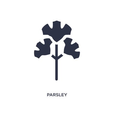 beyaz zemin üzerine maydanoz simgesi. Basit öğe illüstrasyon fr