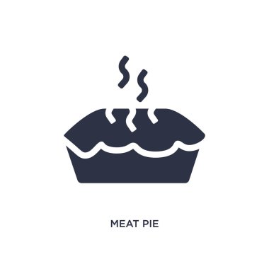 Beyaz arka planda et pastası simgesi. Basit eleman illüstrasyon f