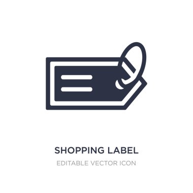 Beyaz arka plan alışveriş etiket simgesi. Basit öğe illustra