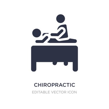 Beyaz arka plan üzerinde chiropractic simgesi. Basit öğe illustrati