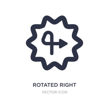 Beyaz arka plan üzerindeki kırık çizgi simgesiyle değil ok döndürülmüş. S