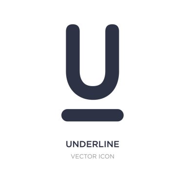 alt çizgi simgesi beyaz arka plan üzerinde. Basit öğe illüstrasyon 