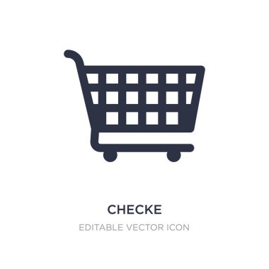 Beyaz arka planda checke simgesi. Basit eleman çizim fro