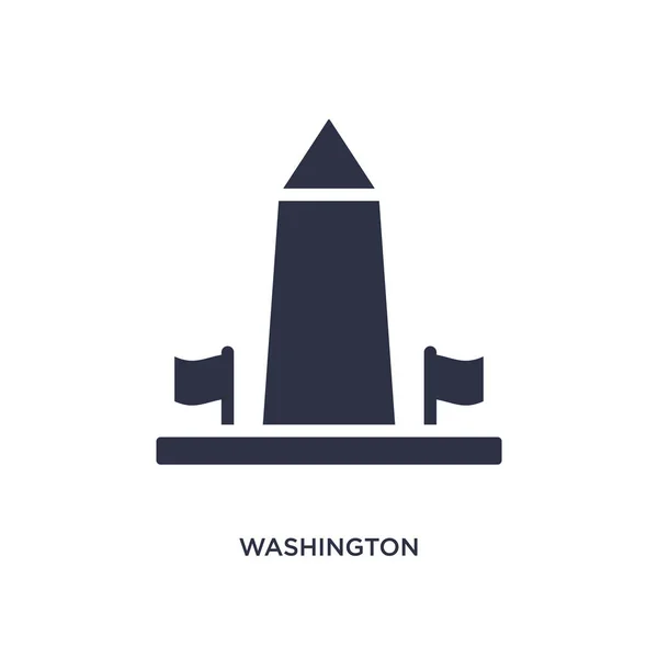 Washingtonská ikona památky na bílém pozadí. Jednoduchý prvek nemocný — Stockový vektor