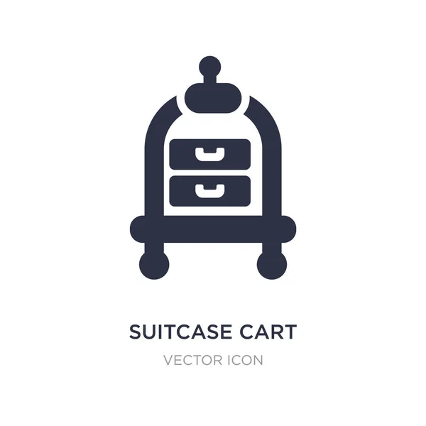 Suitcase cart icon on white background. Simple element illustrat — Stock Vector