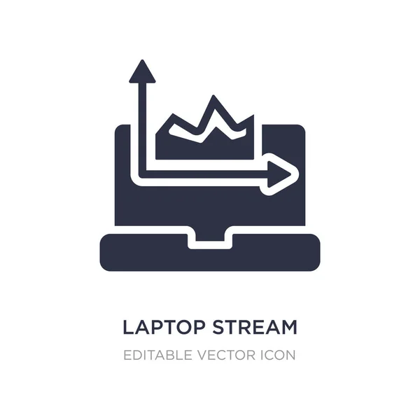 Grafiksymbol für Laptop-Stream auf weißem Hintergrund. einfaches Element i — Stockvektor
