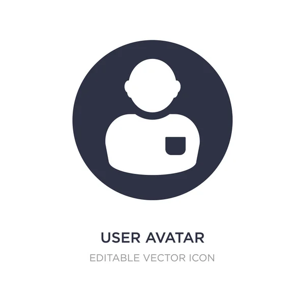 Ikon avatar pengguna pada latar belakang putih. Ilustrasi elemen sederhana - Stok Vektor