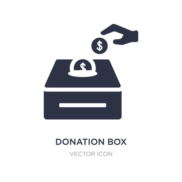 Ícone da caixa de doação no fundo branco. Elemento simples ilustrati — Vetor de Stock