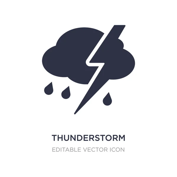 thunderstorm clouds icon on white background. Simple element ill