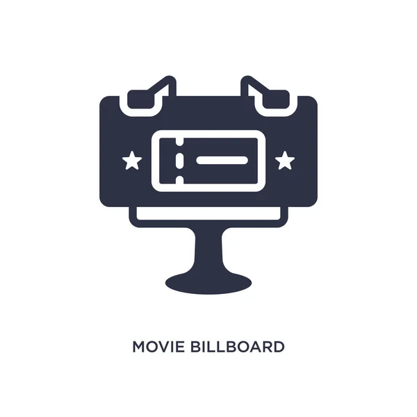 Icône de panneau d'affichage de film sur fond blanc. Élément simple illustr — Image vectorielle
