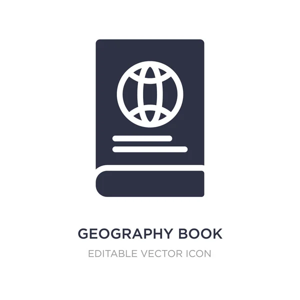 Icono de libro de geografía sobre fondo blanco. Elemento simple illustra — Vector de stock