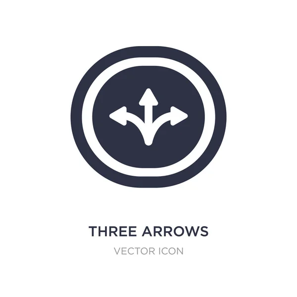 Tres flechas icono sobre fondo blanco. Elemento simple illustrati — Vector de stock