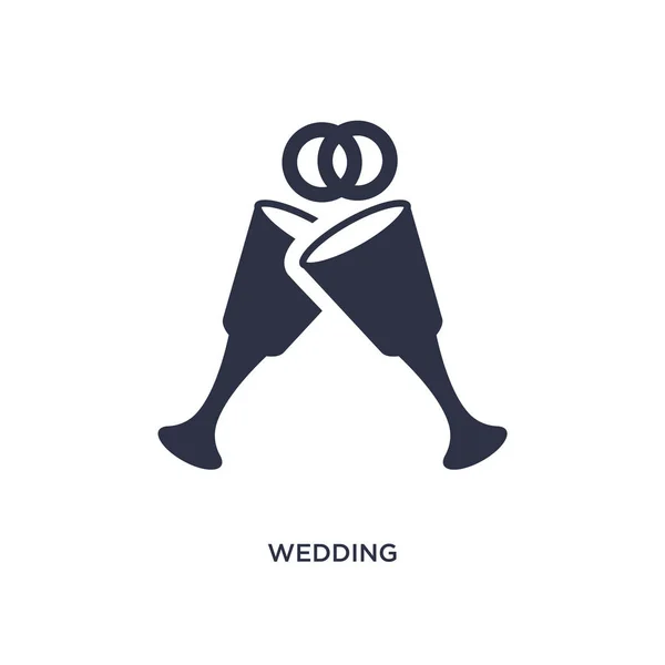 Икона свадьбы на белом фоне. Простая иллюстрация элемента — стоковый вектор