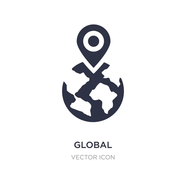 Icono de localización global sobre fondo blanco. Elemento simple enfermo — Vector de stock