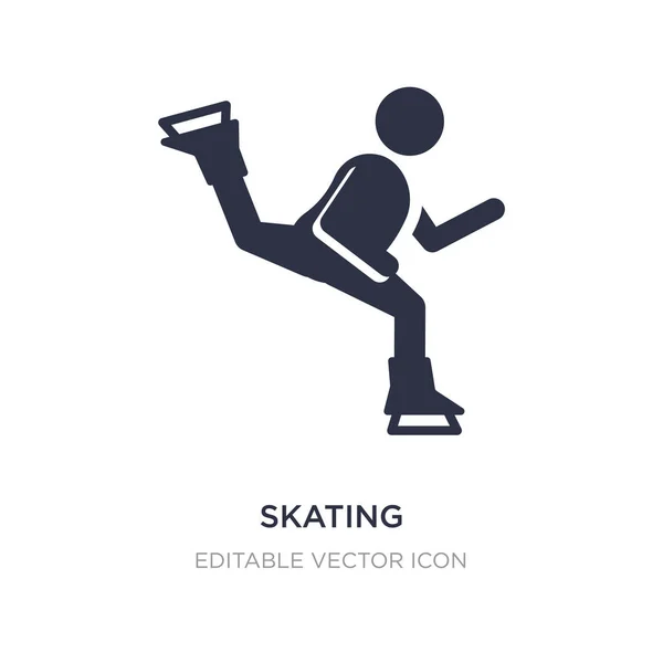 Skating icon on white background. Simple element illustration fr — Stock Vector