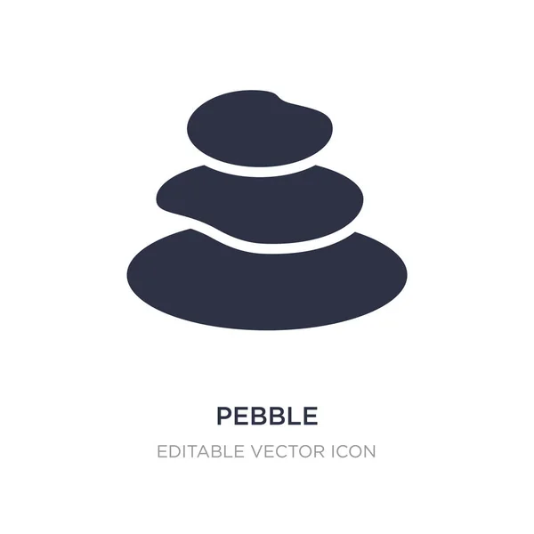 Pebble-ikonen på vit bakgrund. Enkelt element illustration fro — Stock vektor