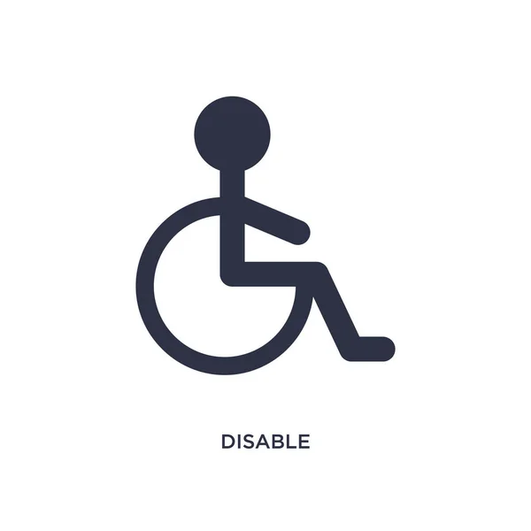 Disabilitare l'icona su sfondo bianco. Elemento semplice illustrazione fr — Vettoriale Stock