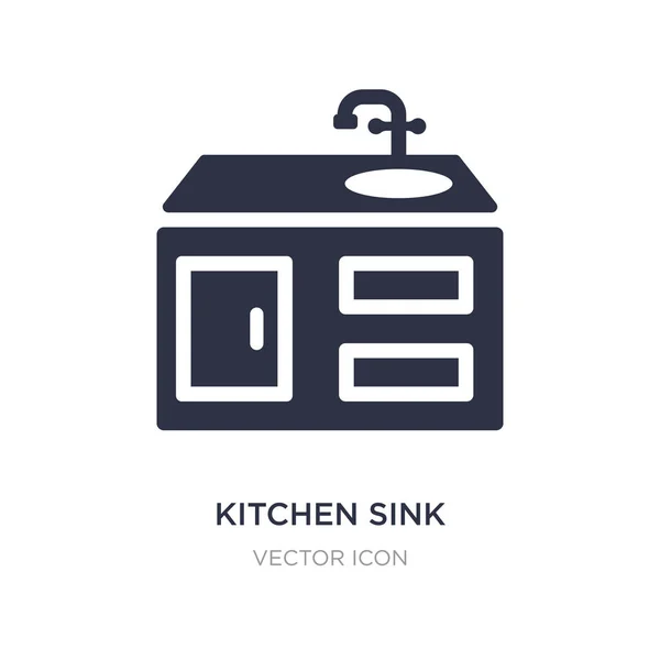 Kitchen sink icon on white background. Simple element illustrati — Stock Vector