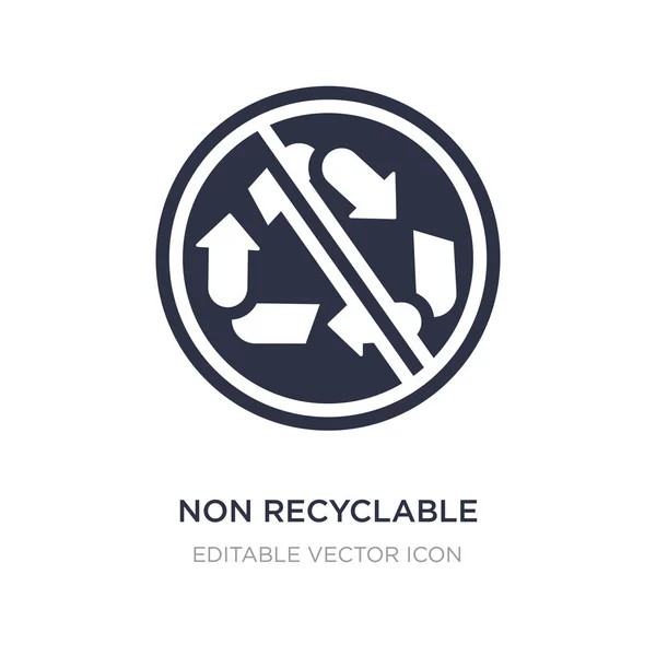 Nicht recycelbares Symbol auf weißem Hintergrund. einfaches Element illustriert — Stockvektor