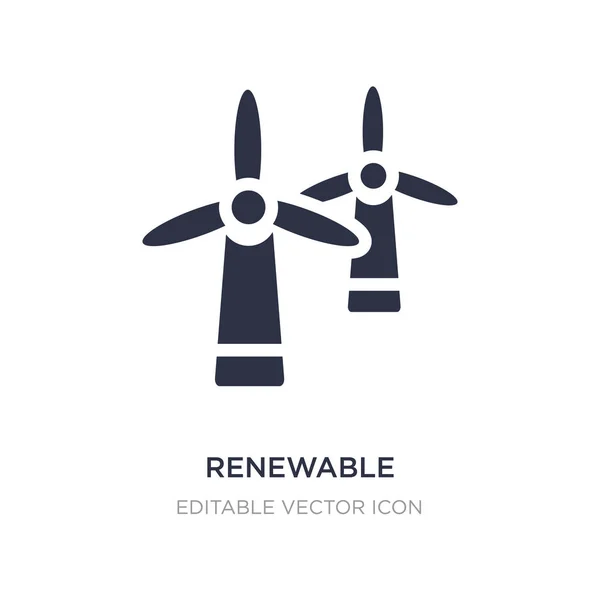 Etikettensymbol für erneuerbare Energien auf weißem Hintergrund. einfaches Element — Stockvektor
