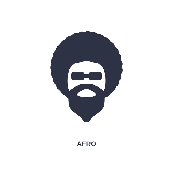 Beyaz arka plan üzerinde Afro simgesi. Basit öğe örnek — Stok Vektör