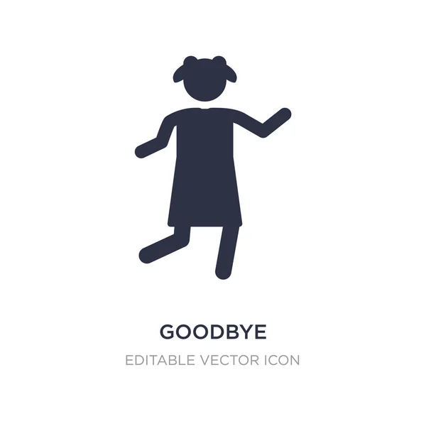 Goodbye-Symbol auf weißem Hintergrund. einfaches Element Illustration fr — Stockvektor