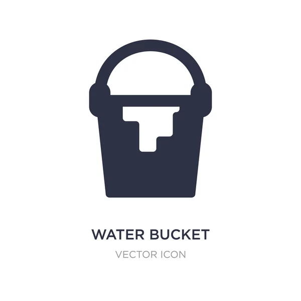 Icono de cubo de agua sobre fondo blanco. Elemento simple illustrati — Vector de stock