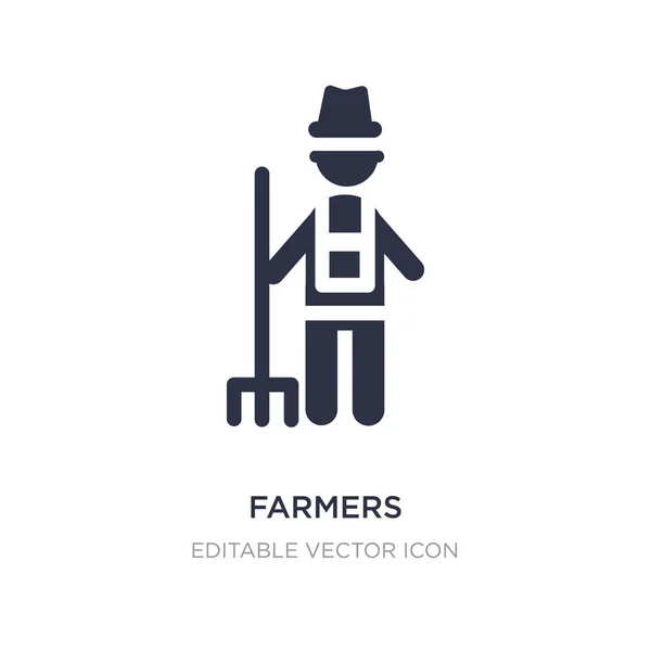 Иконка фермера на белом фоне. Простая иллюстрация элемента — стоковый вектор