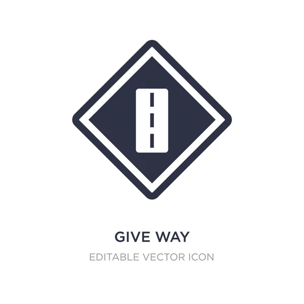 Give way icon on white background. Simple element illustration f — Stock Vector