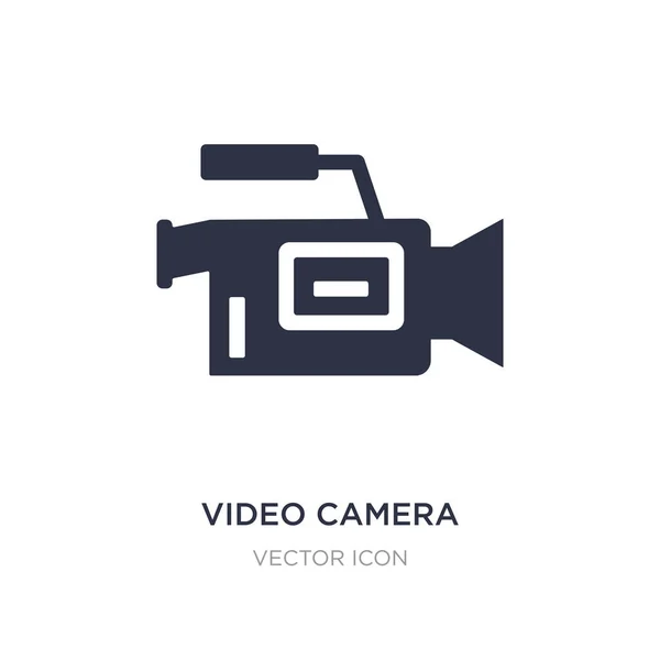 Caméra vidéo de l'icône de vue latérale sur fond blanc. Simple ele — Image vectorielle