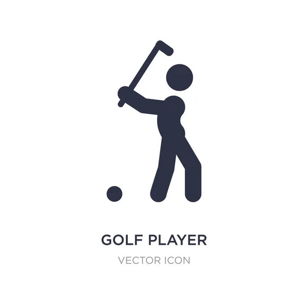 Игрок в гольф нажав значок на белом фоне. Простой элемент плохо — стоковый вектор
