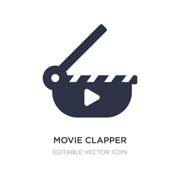 Filmklapper-Symbol auf weißem Hintergrund. einfaches Element veranschaulichen — Stockvektor