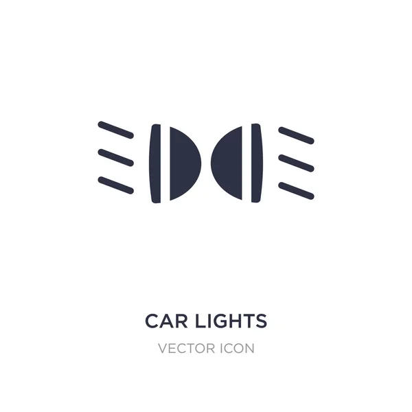 Carro luzes ícone no fundo branco. Ilustração do elemento simples — Vetor de Stock