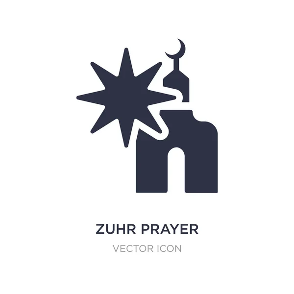 在白色背景上的 zuhr 祈祷图标。简单的元素插图 — 图库矢量图片