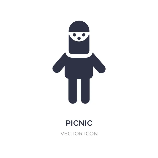 Icono de picnic sobre fondo blanco. Elemento simple ilustración fro — Vector de stock