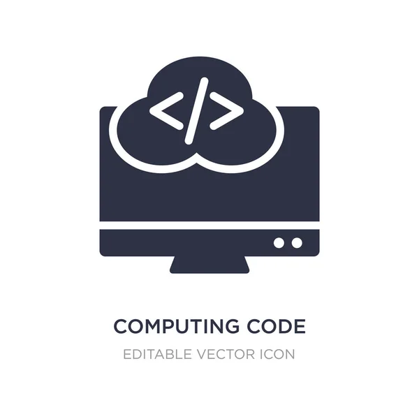 Código de computación icono sobre fondo blanco. Elemento simple illustra — Archivo Imágenes Vectoriales