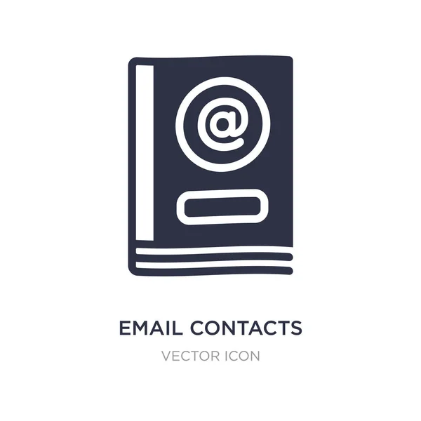 Ícone de contatos de e-mail no fundo branco. Elemento simples illustra — Vetor de Stock