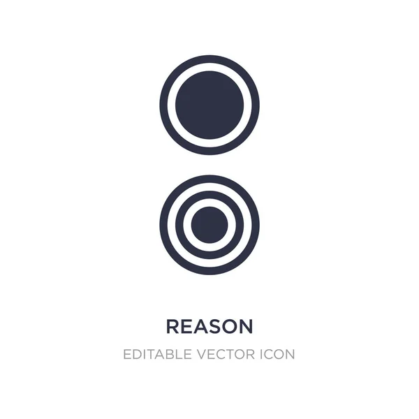 Reason icon on white background. Simple element illustration fro — Stock Vector