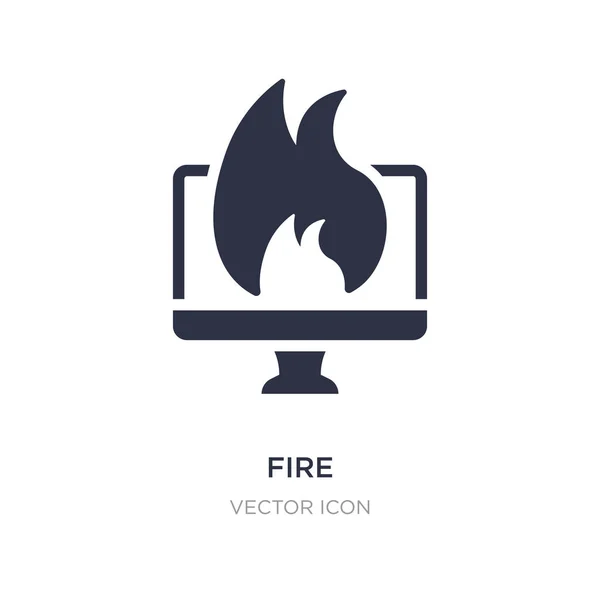 Fire icon on white background. Simple element illustration from — Stock Vector