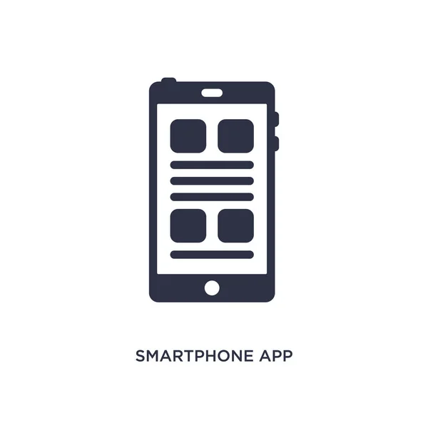 Smartphone app icoon op witte achtergrond. Eenvoudig element Illustra — Stockvector