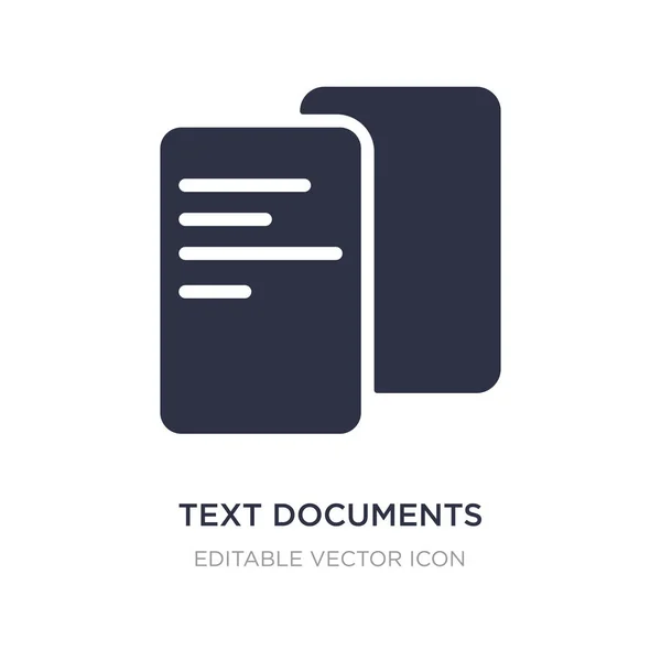 Texte documents icône sur fond blanc. Élément simple illustra — Image vectorielle