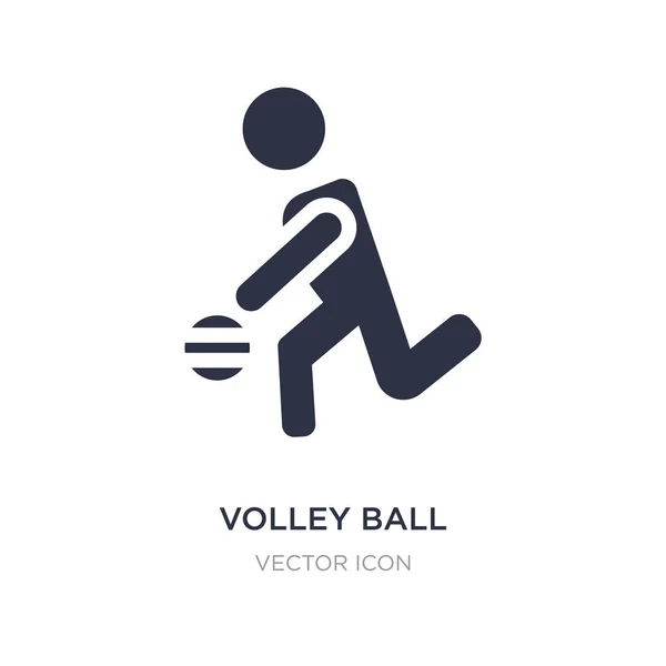 Volley boll ikonen på vit bakgrund. Enkelt element illustratio — Stock vektor