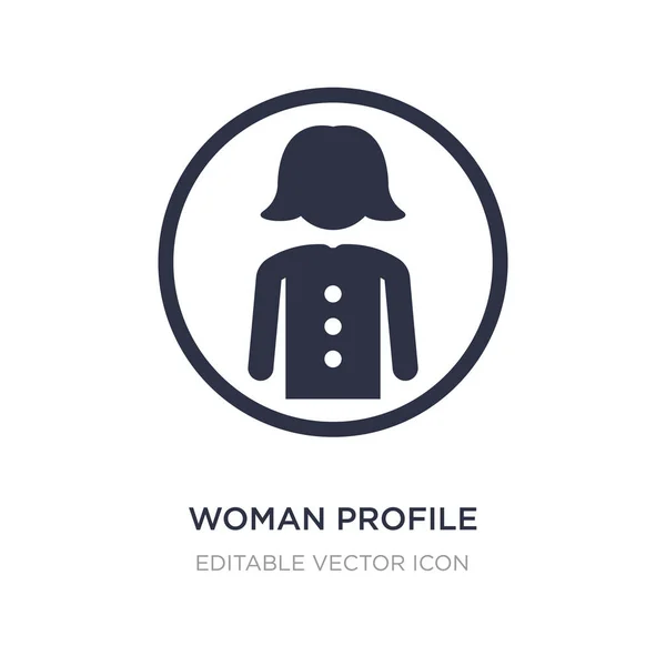 Иконка профиля женщины на белом фоне. Простой элементный иллюстрат — стоковый вектор