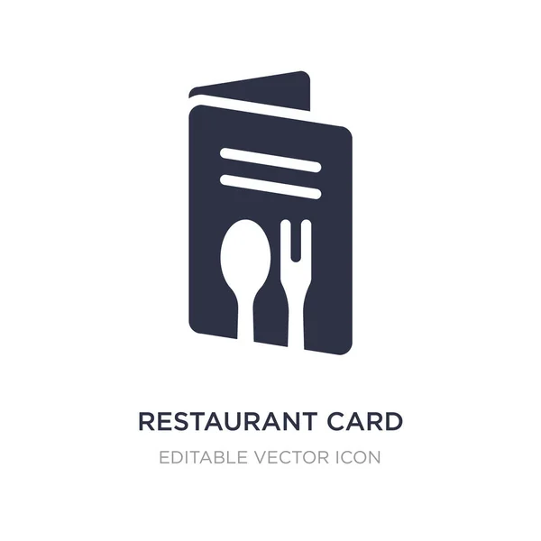 Icono de la tarjeta de restaurante sobre fondo blanco. Elemento simple illustr — Vector de stock