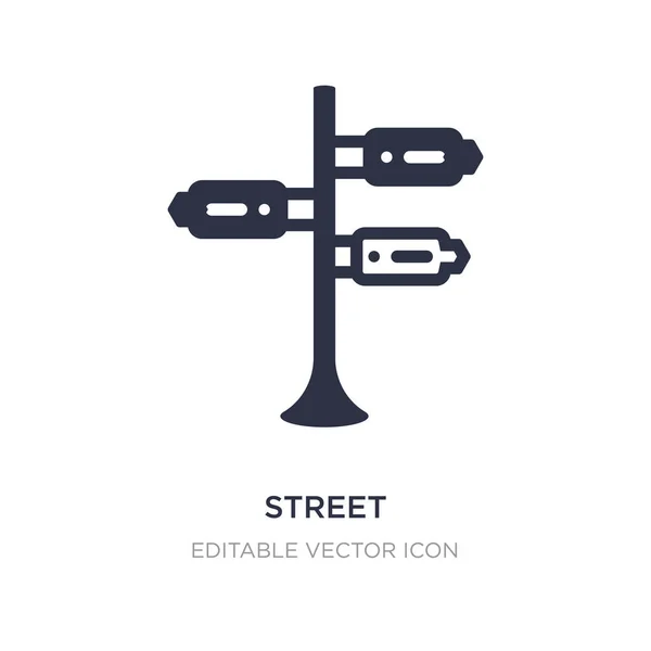 Icône de rue sur fond blanc. Illustration d'élément simple — Image vectorielle
