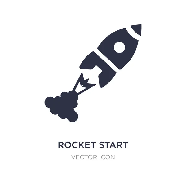 Raketenstart-Symbol auf weißem Hintergrund. einfaches Element illuati — Stockvektor
