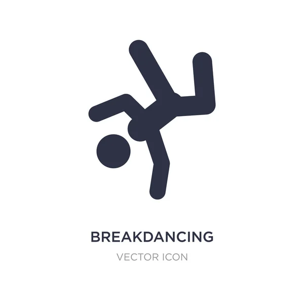 Breakdance-Tänzer-Symbol auf weißem Hintergrund. einfaches Element krank — Stockvektor