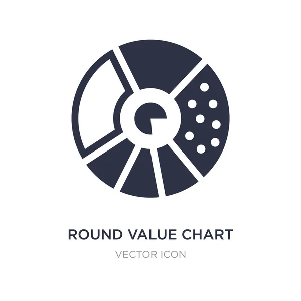 Icono de gráfico de valor redondo sobre fondo blanco. Sencillo elemento illus — Vector de stock